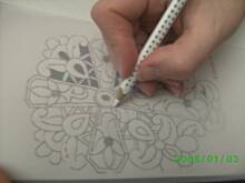 Fot. skopolendra, Kartka pergamono - krok po kroku