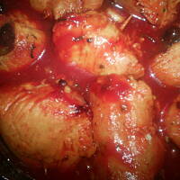 Roladki z indyka ze śliwką w sosie słodko kwaśnym kasiuli