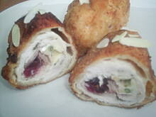 Fot. kasiul_a, Roladki z indyka z serem camembert żurawiną i migdałami kasiuli