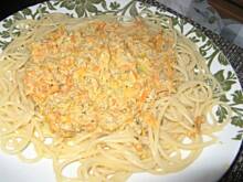 Fot. Mysia007, Szybkie spaghetti z tuńczykiem i mascarpone
