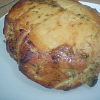 Indyk z nadzieniem jabłkowo gruszkowym z rodzynkami i orzechami kasiuli