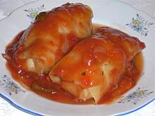 Fot. niebieska-różyczka, Gołąbki z kaszą jęczmienną w sosie cebulowo paprykowym wg Różyczki