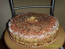 Fot. petronelia, tort czekoladowo-orzechowy z migdalami