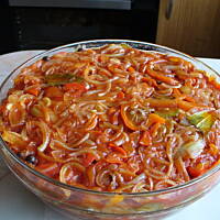 Ryba z papryką i ogórkami