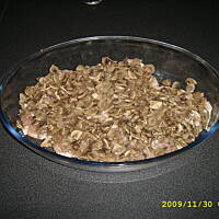 Schab zapiekany z serem i pieczarkami