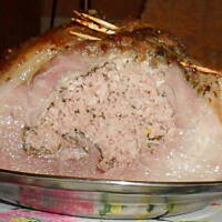 boczek faszerowany mielonym mięsem