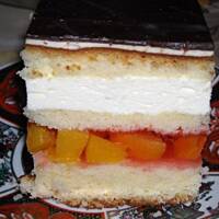 Ciasto tortowe ze śmietaną i galaretką