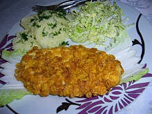 Fot. niebieska-różyczka, Pierś z kurczaka w panierce kukurydziano-migdałowej