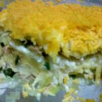 sałatka z tuńczyka-warstwowa