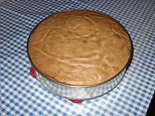 Fot. OwocowaSałateczka, Biszkopt z kremem galaretką i owocami