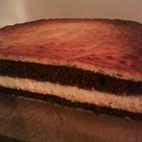 Sernik przekładany dwukolorowy