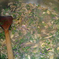 Szpinakowe gniazdka z pieczarkami - po mojemu ;)