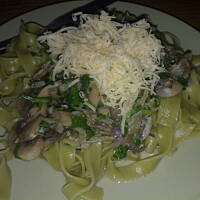 Szpinakowe gniazdka z pieczarkami - po mojemu ;)