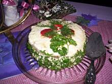 Fot. Mantu, Mielony z pieczarkami jako tort zakąskowy