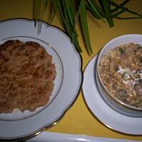 Mielony z pieczarkami jako tort zakąskowy