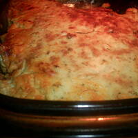 Zapiekanka z wieprzowiną pod puree ziemniaczanym kasiuli