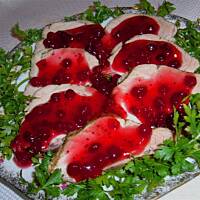 Schab w sosie żurawinowo-porzeczkowym