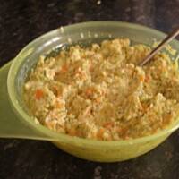 Ryba z sosem serowym i warzywami