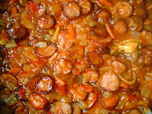 Fot. Mika K, Kiełbasa w sosie słodko-kwaśnym