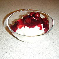 Ryż z migdałami i sosem wiśniowym- Ris a la mande