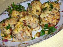 Fot. niebieska-różyczka, Zapiekane faszerowane pieczarki