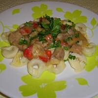 Tortellini z błyskawicznym sosem wg Różyczki