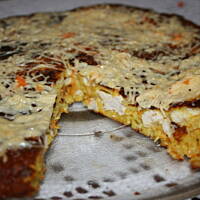 Curry indyczo - marchewkowy placek kasiuli