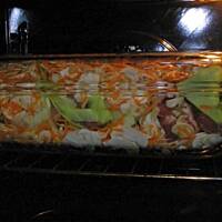 Przekładaniec - Karkówka z białą kapustą i keczupem