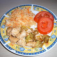 Pierś z kurczaka z porem-