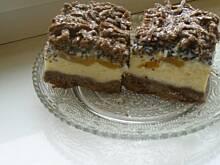 Fot. jola995, Ciasto kakaowo serowe z pianką makową