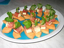 Fot. Kluko, Melon z szynką parmeńską i mozzarellą