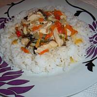 Szybki kurczak z ryżem z parowaru wg Różyczki