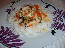 Fot. niebieska-różyczka, Szybki kurczak z ryżem z parowaru wg Różyczki