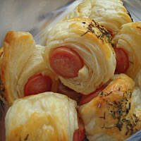 Paróweczki w cieście francuskim