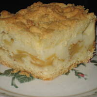 Szarlotka z jabłkami i budyniem