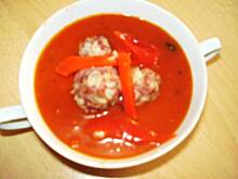 Fot. agik, Zupa pomidorowo-paprykowa z klopsikami wołowymi