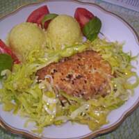 rybka z porem w kokosowej panierce