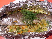 Fot. ewelina23kowalska, Pstrąg pieczony w piekarniku z warzywami