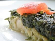 Fot. bbetty, Ryba zapiekana pod szpinakiem z serem pleśniowym