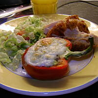 pieczony indyk i papryka nadziewana