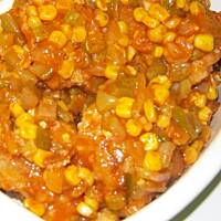 Ryba w zalewie z ogórkami i kukurydzą