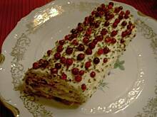 Fot. tineczka, Rolada z czerwonymi borówkami