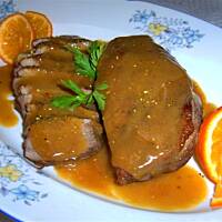 Piersi z kaczki w pikantnym sosie pomarańczowym