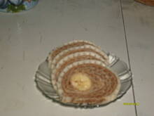 Fot. stynka, Rolada waflowa z bananem