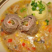 Zrazy w kolorowym sosie