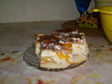 Fot. stynka, Pyszne ciasto z brzoskwiniami