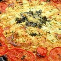 Frittata trzy sery - z boczkiem i warzywami