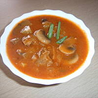 Gulasz z pieczarkami