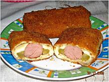 Fot. Gosia76, Nalesniki z parowka, serem i ogorkiem