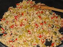 Fot. arabis, Ryż z selerem naciowym i kurczakiem